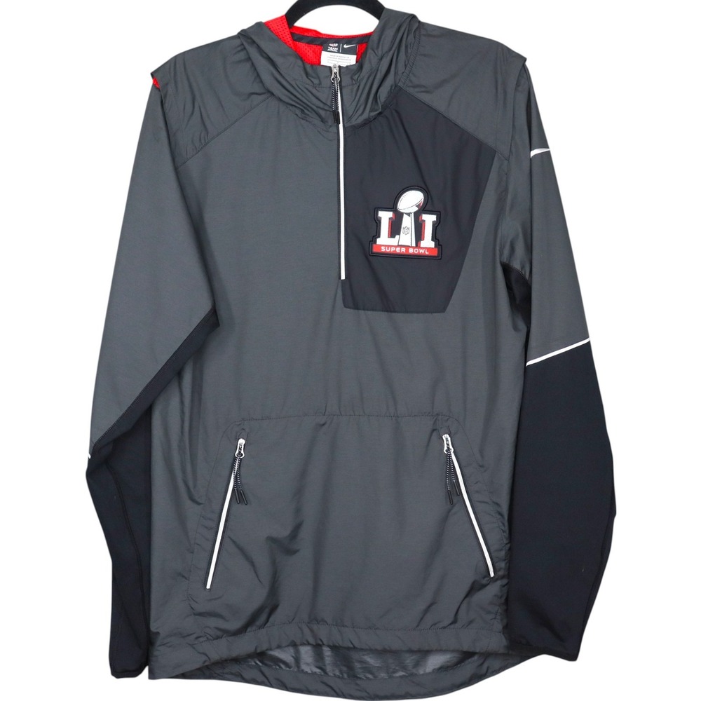 Nike Super Bowl 51 LI Fly Rush Men's Jacket Quarter Zip 836343 Patriots Falcons